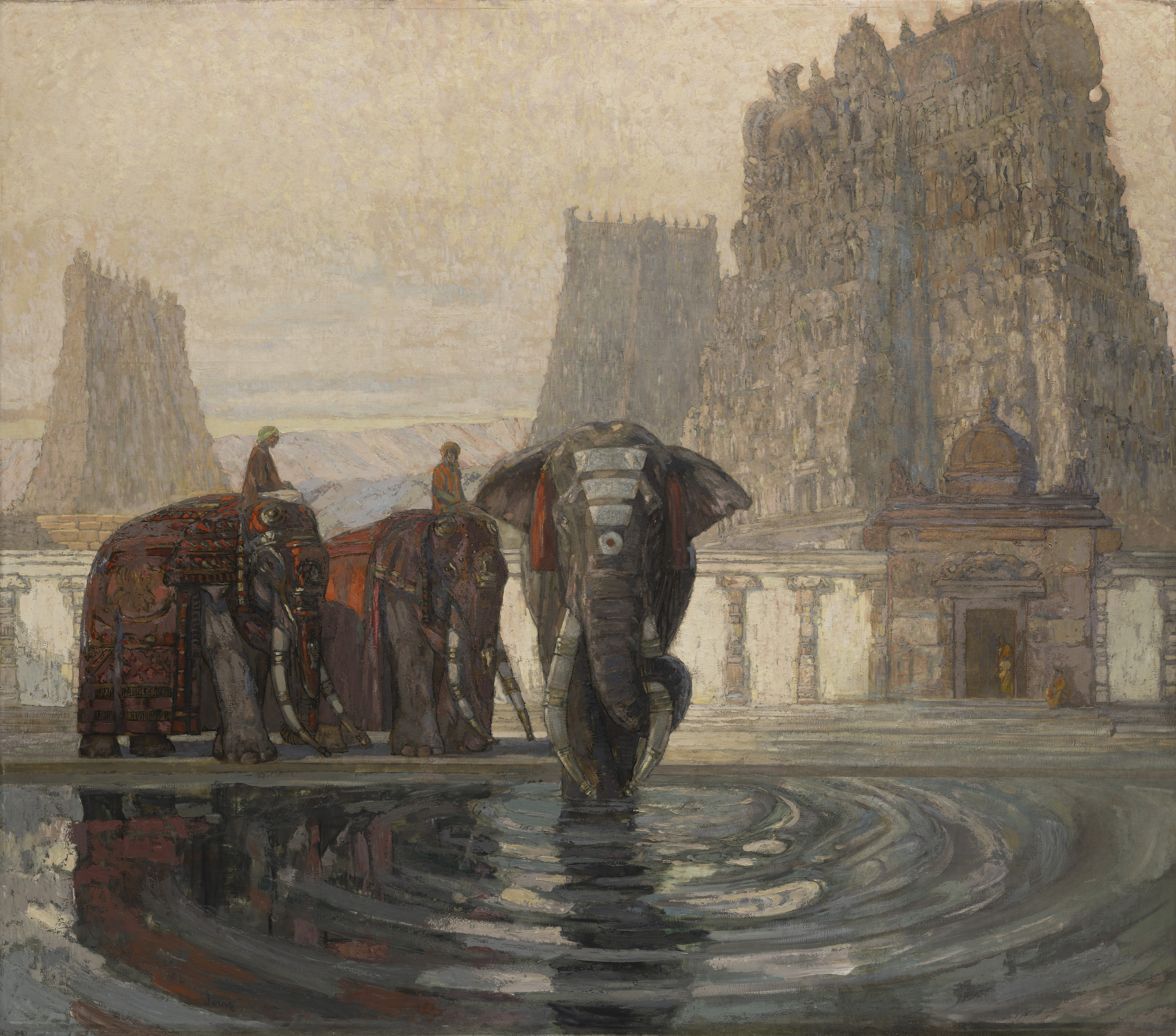 Les éléphants de Madurai, 1926.